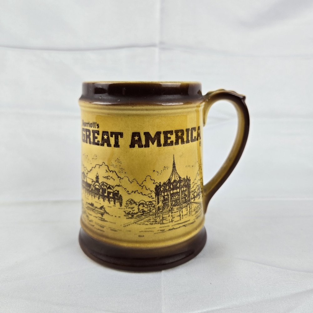 Vintage  1970’s Marriott’s Great America Beer Mug Handled Cup  Made In Japan